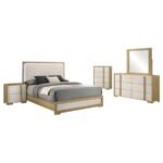 HYLAND 5-PIECE QUEEN BEDROOM SET NATURAL - Image 2