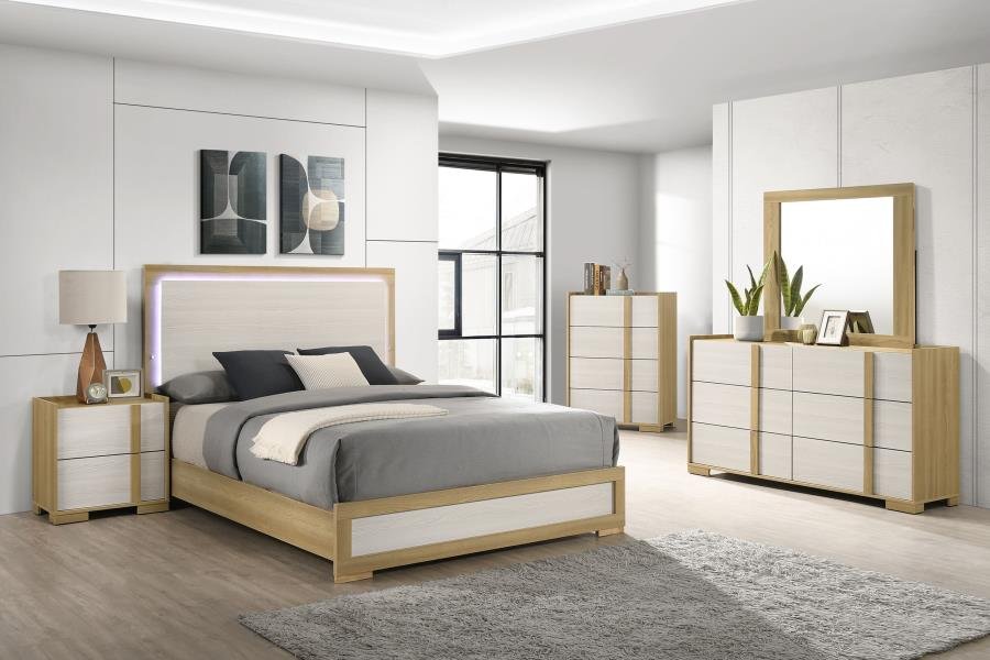 215651Q-S5_01x900.jpg HYLAND 5-PIECE QUEEN BEDROOM SET NATURAL - Image 1