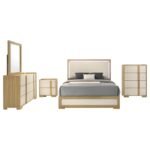 HYLAND 5-PIECE QUEEN BEDROOM SET NATURAL - Image 2