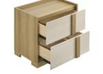 HYLAND 2-DRAWER NIGHTSTAND BEDSIDE TABLE NATURAL - Image 9