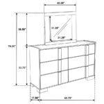 HYLAND 6-DRAWER DRESSER WITH MIRROR NATURAL - Image 14