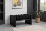 Waverly Boucle Fabric Upholstered Bench - Image 2