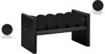 Waverly Boucle Fabric Upholstered Bench - Image 8