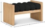 Waverly Boucle Fabric Upholstered Bench - Image 7