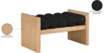 Waverly Boucle Fabric Upholstered Bench - Image 8
