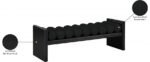 Waverly Boucle Fabric Upholstered Bench - Image 8
