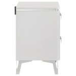 CASSIA 2-DRAWER NIGHTSTAND BEDSIDE TABLE WHITE HIGH GLOSS - Image 6