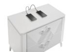 CASSIA 2-DRAWER NIGHTSTAND BEDSIDE TABLE WHITE HIGH GLOSS - Image 8