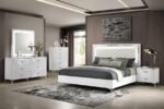 CASSIA 2-DRAWER NIGHTSTAND BEDSIDE TABLE WHITE HIGH GLOSS - Image 14