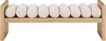 Waverly Boucle Fabric Upholstered Bench - Image 3
