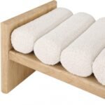 Waverly Boucle Fabric Upholstered Bench - Image 5