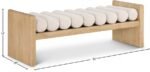 Waverly Boucle Fabric Upholstered Bench - Image 7