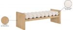 Waverly Boucle Fabric Upholstered Bench - Image 8