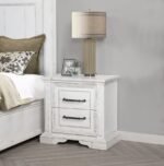 MCKINNEY 2-DRAWER NIGHTSTAND WITH DUAL USB VINTAGE WHITE - Image 2