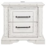 MCKINNEY 2-DRAWER NIGHTSTAND WITH DUAL USB VINTAGE WHITE - Image 3