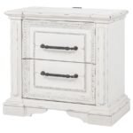 MCKINNEY 2-DRAWER NIGHTSTAND WITH DUAL USB VINTAGE WHITE - Image 4