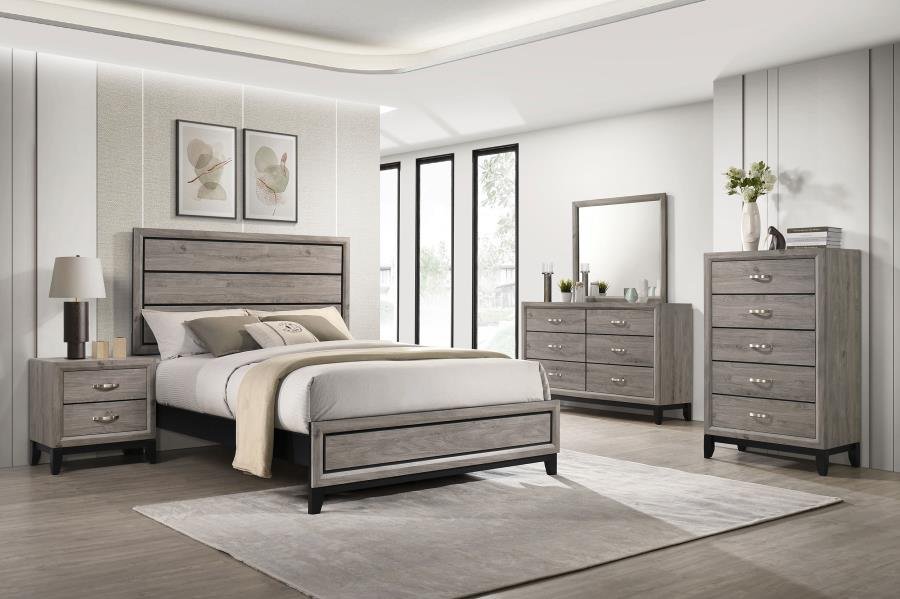 215911Q-S5_01x900.jpg WATSON FIVE-PIECE QUEEN BEDROOM SET LIGHT TAUPE - Image 1
