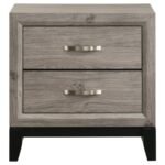 WATSON 2-DRAWER NIGHTSTAND BEDSIDE TABLE LIGHT TAUPE - Image 3