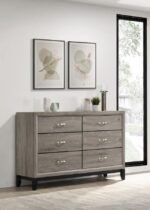 WATSON 6-DRAWER BEDROOM DRESSER CABINET LIGHT TAUPE - Image 2