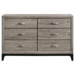 WATSON 6-DRAWER BEDROOM DRESSER CABINET LIGHT TAUPE - Image 3