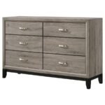 WATSON 6-DRAWER BEDROOM DRESSER CABINET LIGHT TAUPE - Image 4