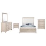 PEMBROKE 5-PIECE QUEEN BEDROOM SET WASHED OAK - Image 2