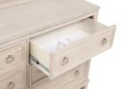 PEMBROKE 6-DRAWER BEDROOM DRESSER WITH MIRROR WASHED OAK - Image 10