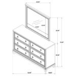PEMBROKE 6-DRAWER BEDROOM DRESSER WITH MIRROR WASHED OAK - Image 13