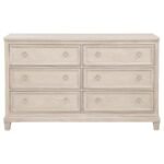 PEMBROKE 6-DRAWER BEDROOM DRESSER CABINET WASHED OAK - Image 3