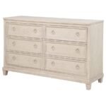 PEMBROKE 6-DRAWER BEDROOM DRESSER CABINET WASHED OAK - Image 4