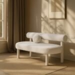 Parlor Boucle Fabric Upholstered Bench - Image 2