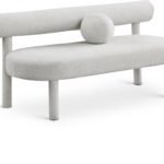 Parlor Boucle Fabric Upholstered Bench
