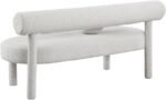 Parlor Boucle Fabric Upholstered Bench - Image 4
