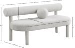 Parlor Boucle Fabric Upholstered Bench - Image 8