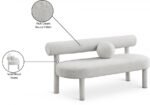 Parlor Boucle Fabric Upholstered Bench - Image 9