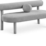 Parlor Boucle Fabric Upholstered Bench