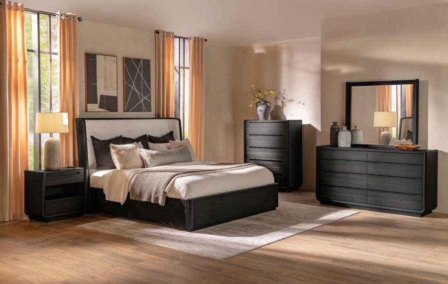 222491Q-S5_01x900.jpg LEANDRO 5-PIECE QUEEN BEDROOM SET BURNISHED BLACK - Image 1