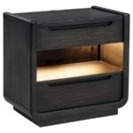 LEANDRO 5-PIECE QUEEN BEDROOM SET BURNISHED BLACK - Image 5