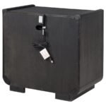 LEANDRO 2-DRAWER LED NIGHTSTAND WITH USB BURNISHED BLACK - Image 8