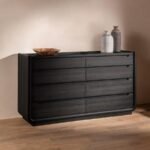LEANDRO 8-DRAWER BEDROOM DRESSER CABINET BURNISHED BLACK - Image 2