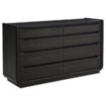 LEANDRO 8-DRAWER BEDROOM DRESSER CABINET BURNISHED BLACK