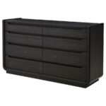 LEANDRO 8-DRAWER BEDROOM DRESSER CABINET BURNISHED BLACK - Image 4