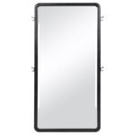 LEANDRO 76-INCH FULL LENGTH FLOOR MIRROR BURNISHED BLACK - Image 3