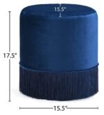 Teddy Velvet Upholstered Stool - Image 3