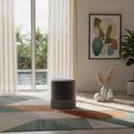 Teddy Velvet Upholstered Stool - Image 2