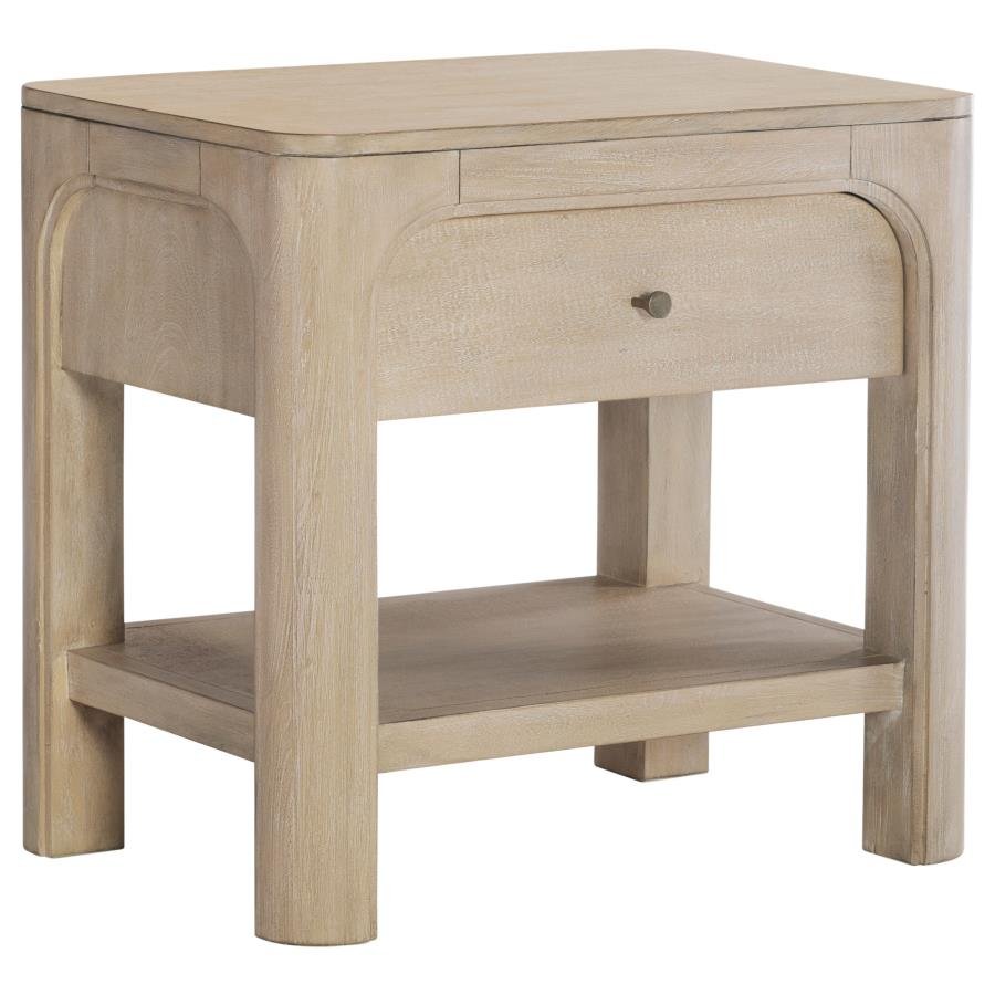 222522_02x900.jpg SOLANO 1-DRAWER NIGHTSTAND BEDSIDE TABLE WEATHERED MANGO - Image 1