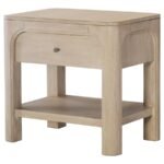 SOLANO 1-DRAWER NIGHTSTAND BEDSIDE TABLE WEATHERED MANGO - Image 4