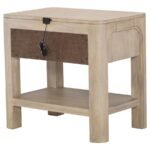 SOLANO 1-DRAWER NIGHTSTAND BEDSIDE TABLE WEATHERED MANGO - Image 8