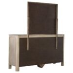 SOLANO 9-DRAWER BEDROOM DRESSER WITH MIRROR WEATHERED MANGO - Image 6