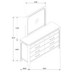 SOLANO 9-DRAWER BEDROOM DRESSER WITH MIRROR WEATHERED MANGO - Image 14